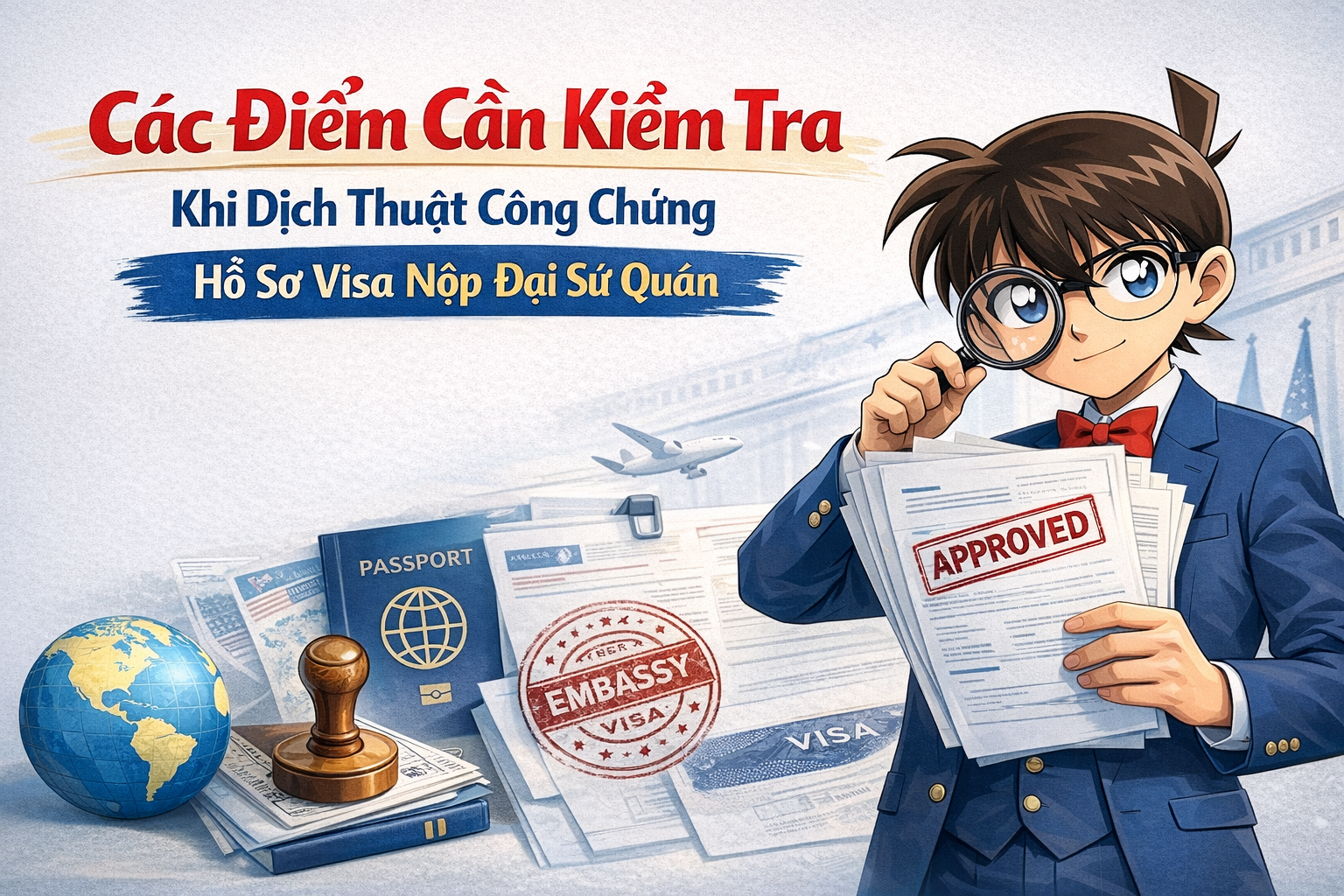Các điểm cần kiểm tra khi dịch thuật công chứng hồ sơ visa nộp cho đại sứ quán